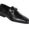Lombardy - Genuine Calf Leather Horsebit Dress Loafer - Black