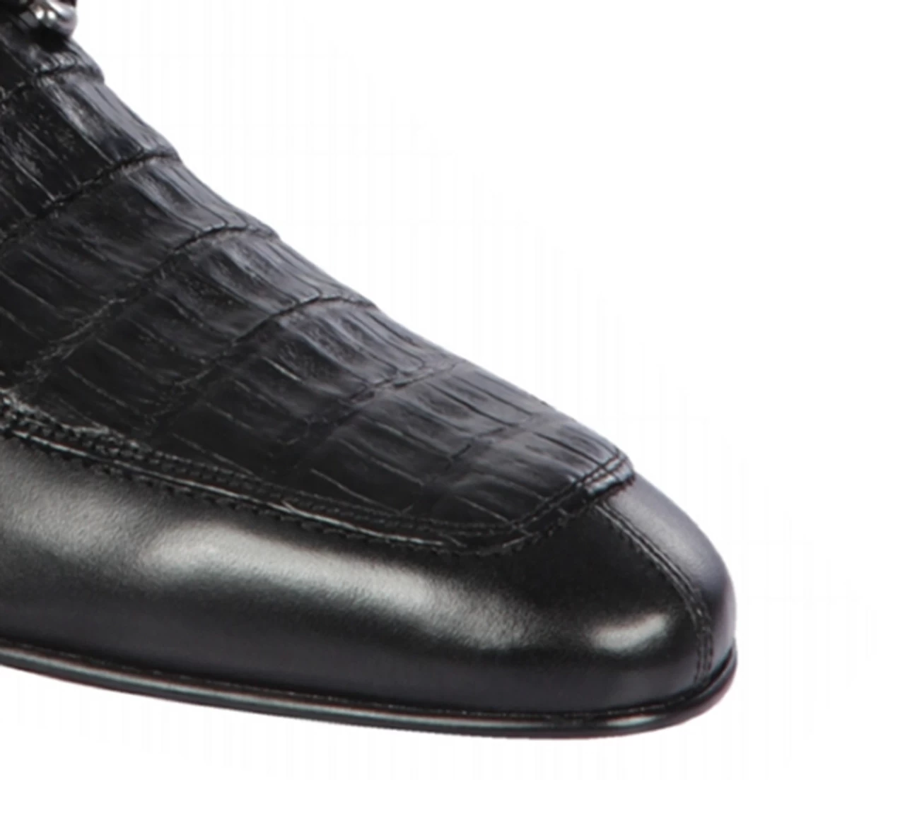 Lombardy - Genuine Caiman Belly Horsebit Dress Loafer - Black 2 Lombardy - Genuine Caiman Belly Horsebit Dress Loafer - Black - Image 2