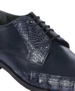 Lombardy - Genuine Caiman Belly Wingtip Dress Shoe -Navy -Fashionable Costume LMB ZLM018210 2 01970.1598057880