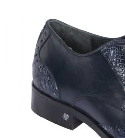 Lombardy - Genuine Caiman Belly Wingtip Dress Shoe -Navy -Fashionable Costume LMB ZLM018210 4 30015.1598057880