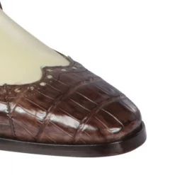 Lombardy - Genuine Caiman Belly Wingtip Dress Shoe - Brown & Bone -Fashionable Costume LMB ZLM018267 3 15188.1598057931