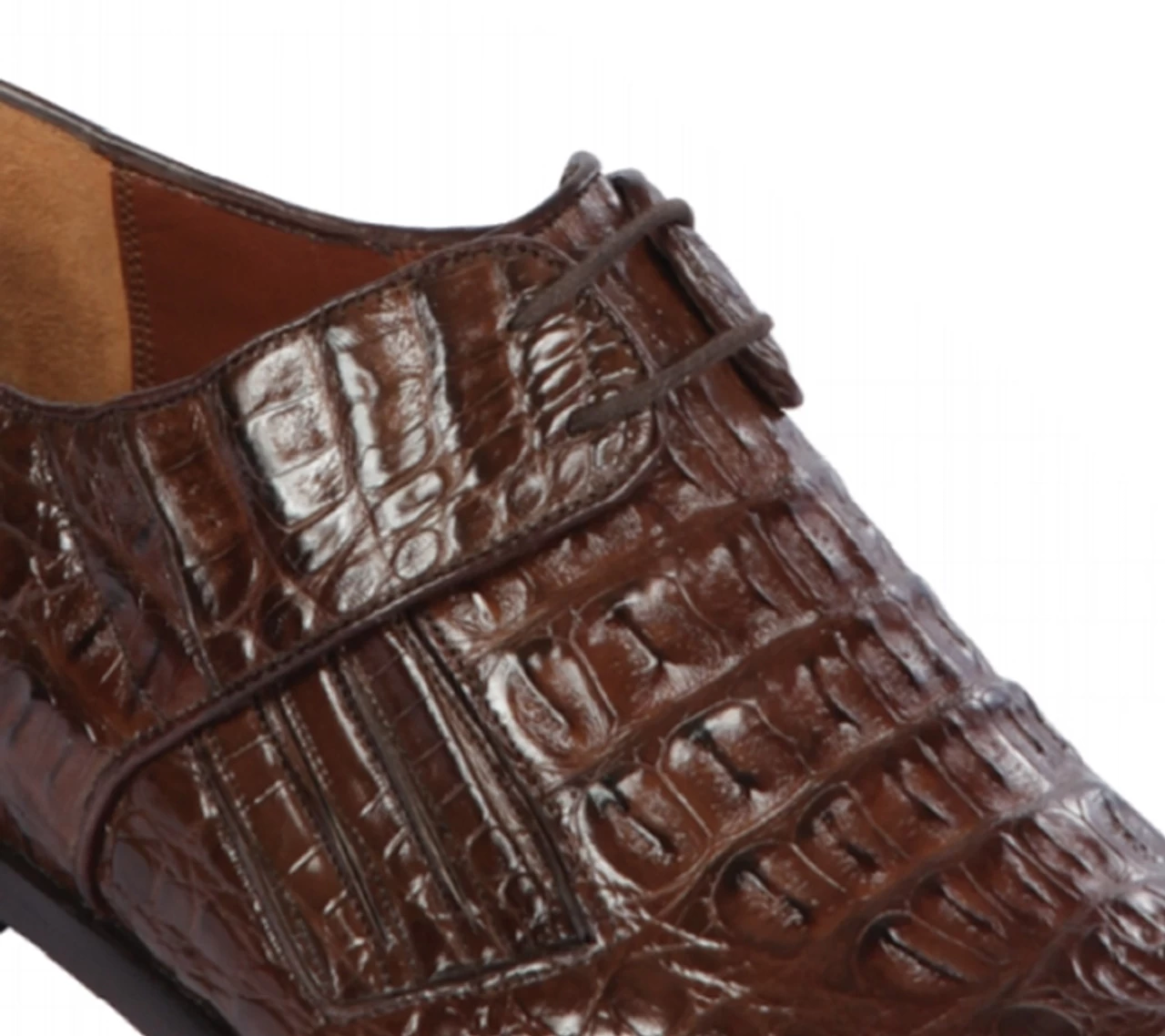 Lombardy - Genuine Caiman Croc Hornback Dress Shoe - Brown 2 Lombardy - Genuine Caiman Croc Hornback Dress Shoe - Brown - Image 2