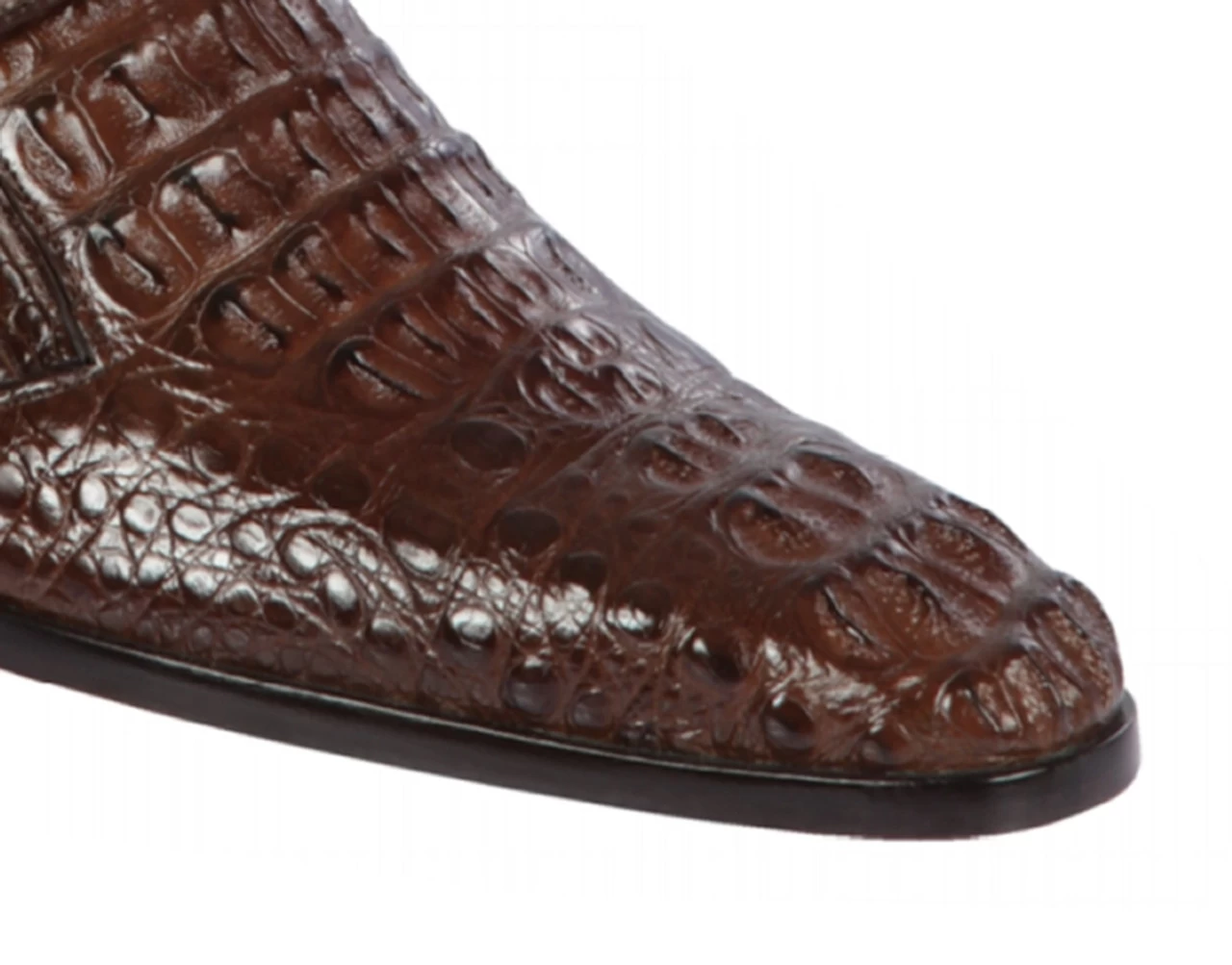 Lombardy - Genuine Caiman Croc Hornback Dress Shoe - Brown 4 Lombardy - Genuine Caiman Croc Hornback Dress Shoe - Brown - Image 4