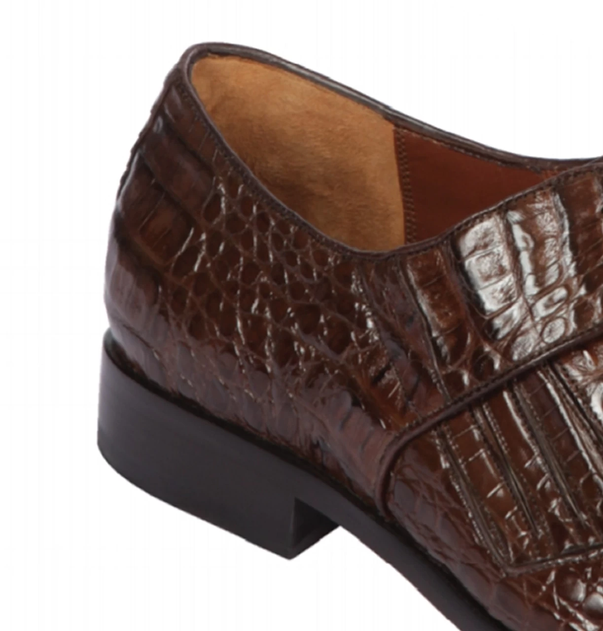 Lombardy - Genuine Caiman Croc Hornback Dress Shoe - Brown 3 Lombardy - Genuine Caiman Croc Hornback Dress Shoe - Brown - Image 3