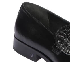 Lombardy - Genuine Caiman Belly Dress Loafer With Side Loop- Black -Fashionable Costume LMB ZLM038205 3 59291.1597989375