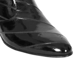 Los Altos Genuine Eel Charro Heel Ankle Boot - Black -Fashionable Costume LSA 630805 B 4 05710.1610476167