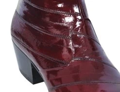 Los Altos Genuine Eel Charro Heel Ankle Boot - Burgundy 6 Los Altos Genuine Eel Charro Heel Ankle Boot - Burgundy -Fashionable Costume LSA 630806 BQ 3 26512.1610474524