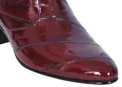 Los Altos Genuine Eel Charro Heel Ankle Boot - Burgundy 7 Los Altos Genuine Eel Charro Heel Ankle Boot - Burgundy -Fashionable Costume LSA 630806 BQ 4 78859.1610474524