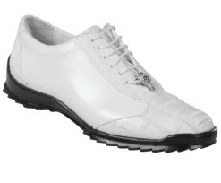 Los Altos Genuine Ostrich Leg Patch Design White Sneaker -Fashionable Costume LSA C091928 60989.1598168782