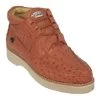 Los Altos Genuine Ostrich Quill Casual Ankle Boot