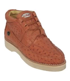 Los Altos Genuine Ostrich Quill Casual Ankle Boot