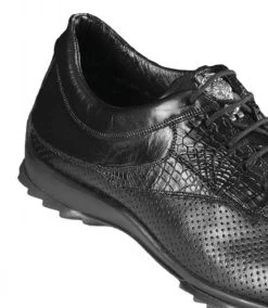 Los Altos Genuine Caiman Croc Tail Black Sneaker -Fashionable Costume LSA ZC090105 4 75051.1598331949