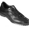 Los Altos Genuine Caiman Croc Tail Black Sneaker