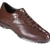 Los Altos Genuine Caiman Croc Tail Brown Sneaker