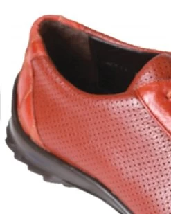 Los Altos Genuine Ostrich Quill Patch Design Cognac Sneaker -Fashionable Costume LSA ZC091503 4 50120.1598552052