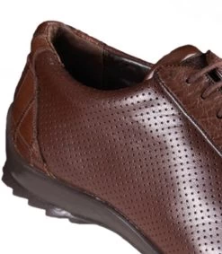 Los Altos Genuine Ostrich Quill Patch Design Brown Sneaker -Fashionable Costume LSA ZC091507 4 86365.1598623877