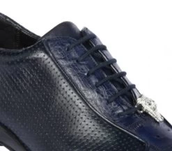 Los Altos Genuine Ostrich Quill Patch Design Navy Sneaker -Fashionable Costume LSA ZC091510 2 63217.1598550869