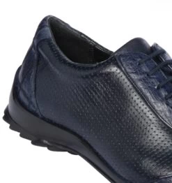 Los Altos Genuine Ostrich Quill Patch Design Navy Sneaker -Fashionable Costume LSA ZC091510 4 81732.1598550869