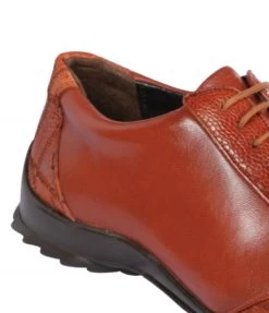 Los Altos Genuine Ostrich Leg Patch Design Cognac Sneaker -Fashionable Costume LSA ZC091903 4 06563.1598208769