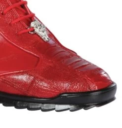 Los Altos Genuine Ostrich Leg Patch Design Red Sneaker -Fashionable Costume LSA ZC091912 3 54909.1598184296