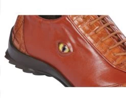 Los Altos Genuine Caiman Croc Patch Design Cognac Sneaker -Fashionable Costume LSA ZC092903 2 62697.1598547838