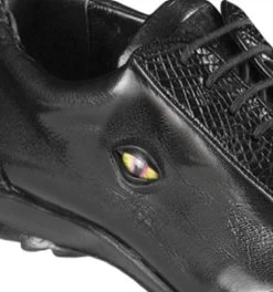 Los Altos Genuine Caiman Croc Patch Design Black Sneaker -Fashionable Costume LSA ZC092905 2 53480.1598547842