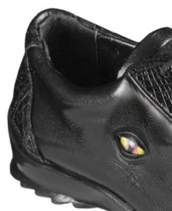 Los Altos Genuine Caiman Croc Patch Design Black Sneaker -Fashionable Costume LSA ZC092905 4 97143.1598547842