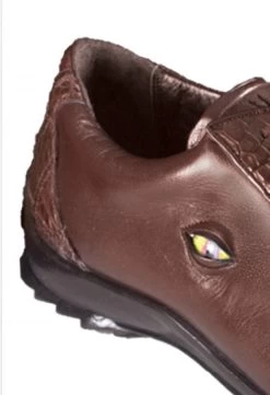 Los Altos Genuine Caiman Croc Patch Design Brown Sneaker -Fashionable Costume LSA ZC092907 4 87687.1598546793
