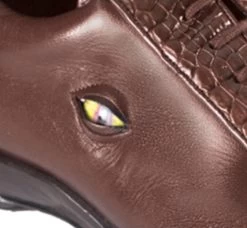 Los Altos Genuine Caiman Croc Patch Design Brown Sneaker -Fashionable Costume LSA ZC092907 5 62519.1598546793