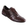 Los Altos Genuine Ostrich Leg & Leather Brown Sneaker