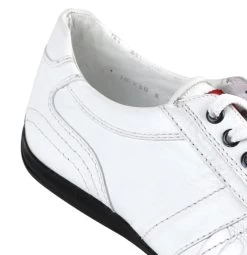 Los Altos Genuine Ostrich Leg & Leather White Sneaker -Fashionable Costume LSA ZC100528 2 63723.1610589411
