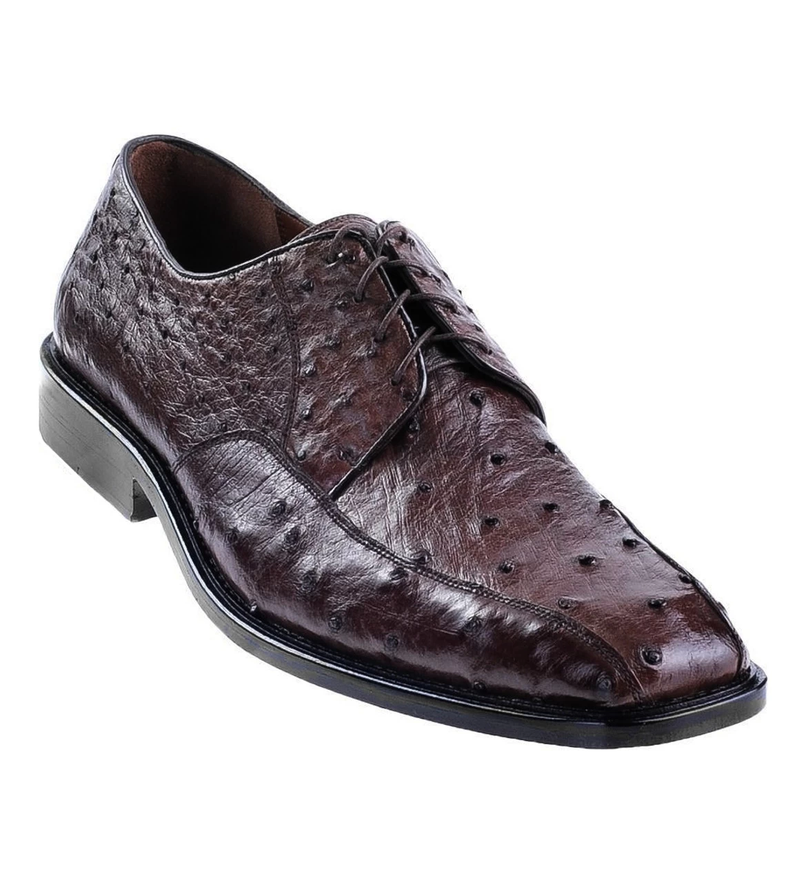 Los Altos Genuine Ostrich Quill Bicycle Toe Dress Shoe - Black 2 Los Altos Genuine Ostrich Quill Bicycle Toe Dress Shoe - Black - Image 2