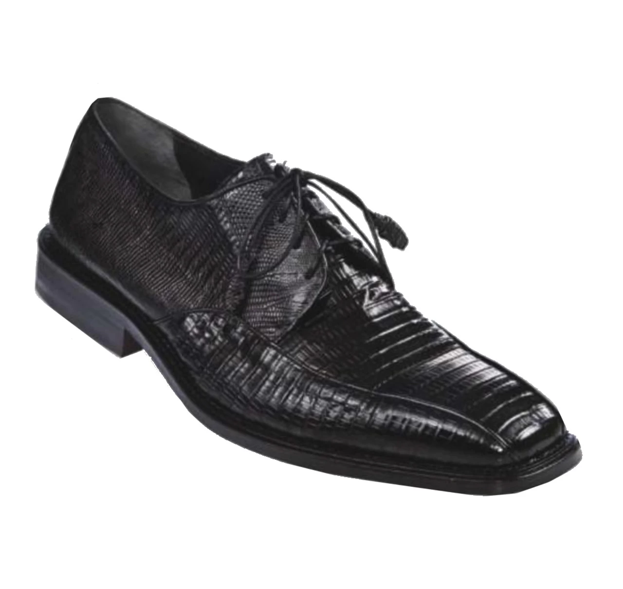 Los Altos Genuine Teju Lizard Bicycle Toe Dress Shoe - Black 1 Los Altos Genuine Teju Lizard Bicycle Toe Dress Shoe - Black