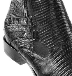 Los Altos Genuine Teju Lizard Ankle Half Boot - Black -Fashionable Costume LSA ZV070705 4 48755.1610503172