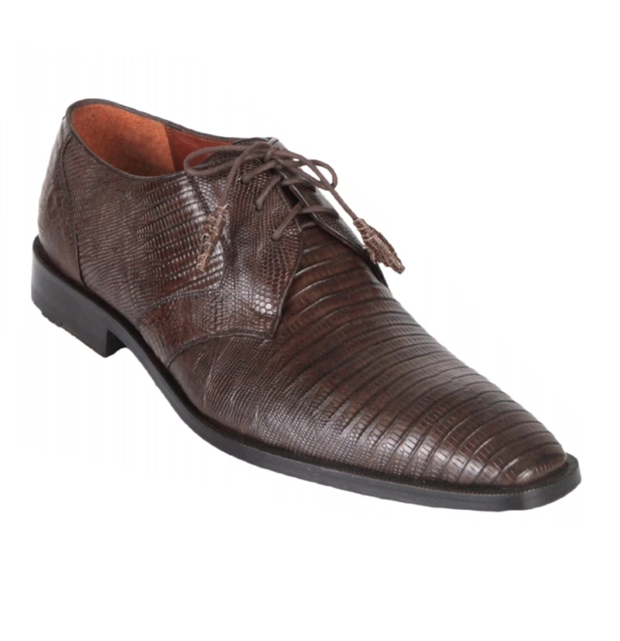 Los Altos Genuine Teju Lizard Dress Shoe - Brown 1 Los Altos Genuine Teju Lizard Dress Shoe - Brown