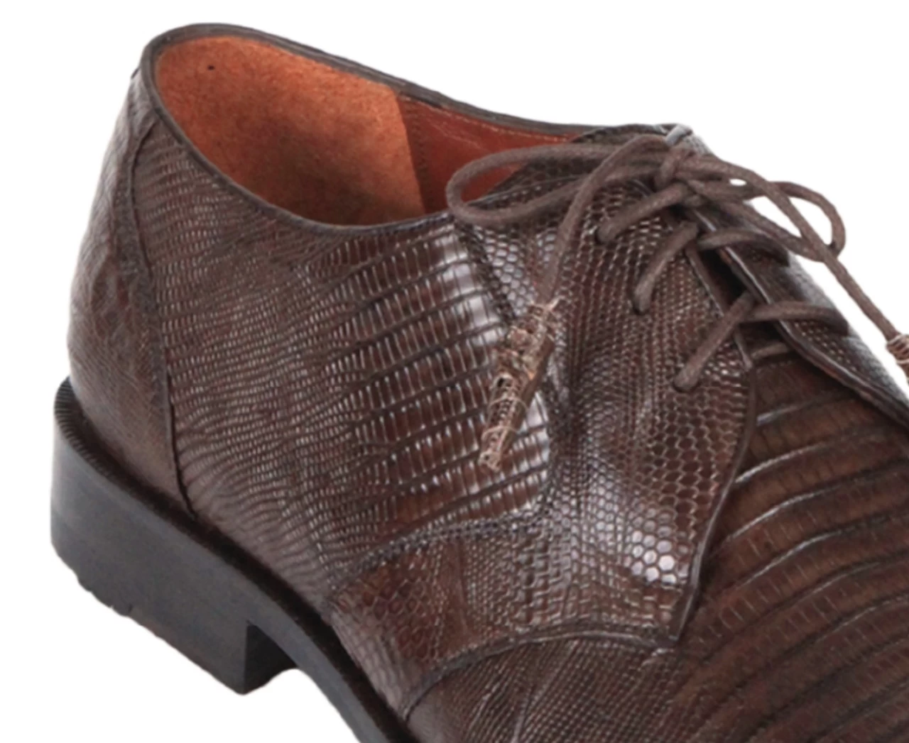 Los Altos Genuine Teju Lizard Dress Shoe - Brown 6 Los Altos Genuine Teju Lizard Dress Shoe - Brown - Image 6