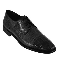 Los Altos Genuine Teju Lizard With Caiman Belly Cap Toe Dress Shoe