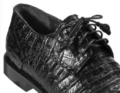 Los Altos Genuine Caiman Belly Cap Toe Dress Shoe - Black -Fashionable Costume LSA ZV0982 B 4 53787.1610490595