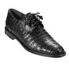 Los Altos Genuine Caiman Belly Cap Toe Dress Shoe - Black
