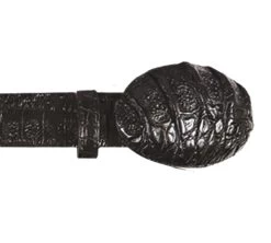 Los Altos Genuine Caiman Croc Hornback Western Fashion Belt - Black -Fashionable Costume LSAL C11U0205 3 91402.1614195480