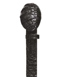 Los Altos Genuine Caiman Croc Hornback Western Fashion Belt - Black