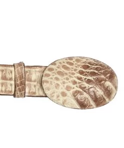 Los Altos Genuine Caiman Croc Hornback Western Fashion Belt - Tan Savage -Fashionable Costume LSAL C11U0247 3 58491.1614208150