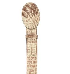 Los Altos Genuine Caiman Croc Hornback Western Fashion Belt - Tan Savage