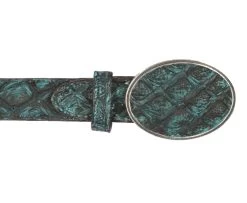 Los Altos Genuine Pirarucu Western Fashion Belt - Rustic Turqoise -Fashionable Costume LSAL C11U1008 3 39327.1614031236