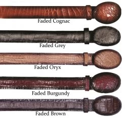 Los Altos Genuine Caiman Croc Belly Western Fashion Belt - Faded Tone -Fashionable Costume LSAL C11U82 FADED 3 63821.1614287687