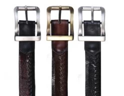 Los Altos Genuine Ostrich Leg And Braided Leather Belt -Fashionable Costume LSAL C2305 3 34210.1610056024