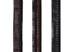 Los Altos Genuine Ostrich Leg And Braided Leather Belt -Fashionable Costume LSAL C2305 4 01523.1610056024