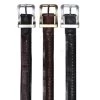 Los Altos Genuine Ostrich Leg And Braided Leather Belt