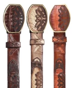 Los Altos Genuine Caiman Belly Western Fashion Belt -Fashionable Costume LSAL WSB C11F82 3 43596.1610141385