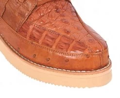 Los Altos Genuine Caiman & Ostrich Quill Casual Ankle Boot - Cognac 5 Los Altos Genuine Caiman & Ostrich Quill Casual Ankle Boot - Cognac -Fashionable Costume LSAL ZA050203 2 49682.1612127127